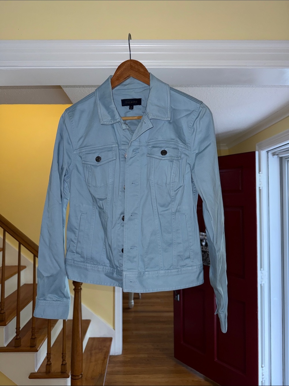 Talbots Pale Blue Denim Jacket - Women's Lightweight Trucker